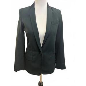 A.L.C Green Single Breasted blazer with black trim Size 2 Business to Evening
